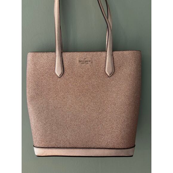 Kate Spade Tinsel Rose Gold NWOT Tote and Wallet - Picture 2 of 9